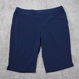 Coolibar Shorts Mens XL Blue UPF 50+ Polyester Stretch Flat Front w/ 15" inseam